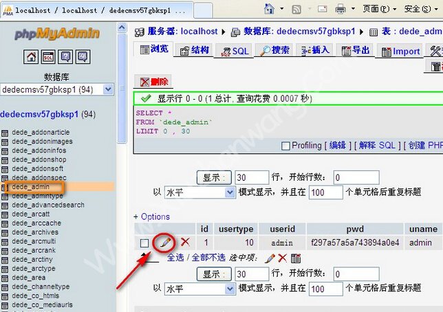 修改織夢dedeCMS默認管理員admin的方法